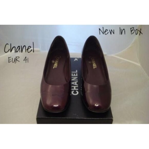 CHANEL Shoes - Chanel Patent Leather Ballet Shoes Flat Rare Vintage 41 EUR 11 US New In Box